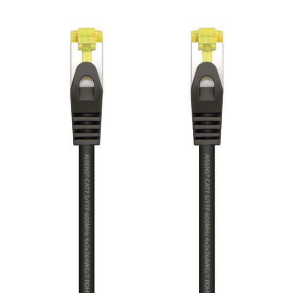 CABLE RED AISENS LATIGUILLO RJ45 LSZH CAT.7 SFTP PIMF 1.0M NEGRO
