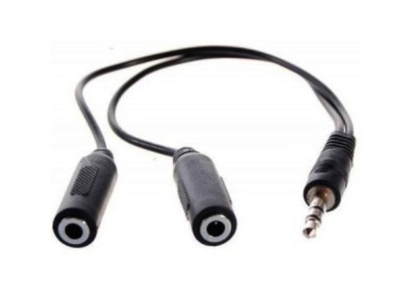CABLE 3GO JACK 3,5"M A 2X3,5"H 1.5M
