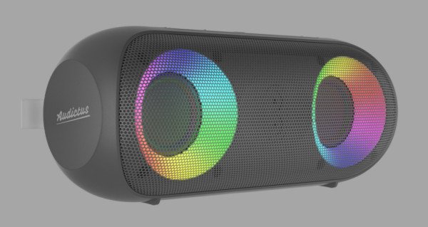 ALTAVOZ BLUETOOTH AUDICTUS AURORA 2.0 14W RGB IPX7 microSD BT5.0 NEGRO