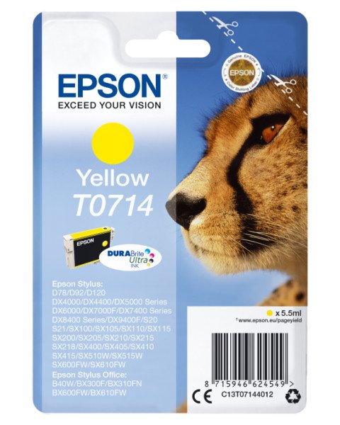 TINTA EPSON T071A AMARILLO DX4000 5000 6000 7000F