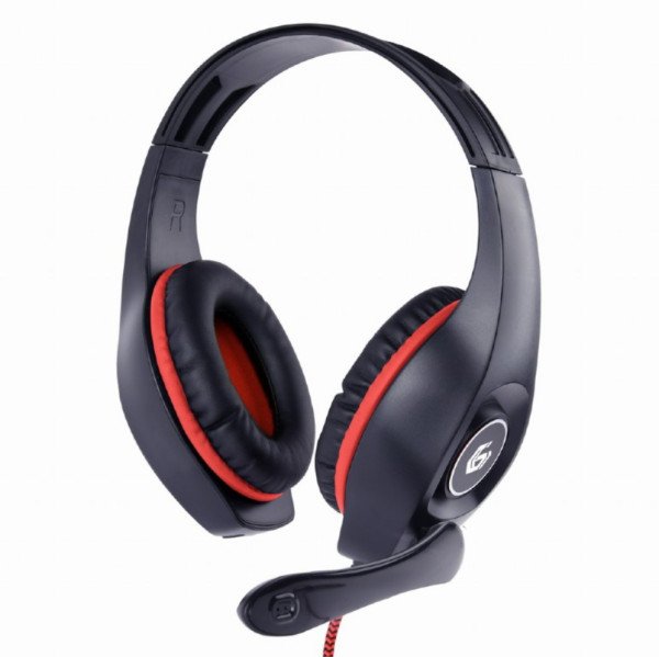 AURICULARES PARA JUEGO GEMBIRD  CONTROL DE VOLUMEN ROJO-NEGRO