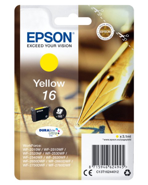 TINTA EPSON DURABRITE 16 AMARILLO WF2010W 2510WF 2520NF 2530WF 2540WF