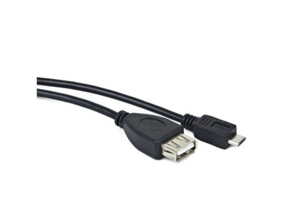 CABLE USB LANBERG MICRO M A USB-A F 2.0 OTG NEGRO 15CM OEM