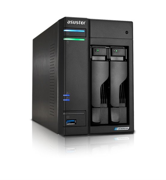 NAS ASUSTOR TOWER 2 BAY QUAD-CORE 2.0GHZ CPU DUAL 2.5GBE PORTS 4GB RAM DDR4