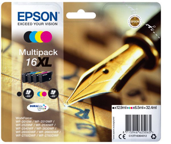 TINTA EPSON DURABRITE 16XL MULTIPACK 4  WF2630WF  WF2010