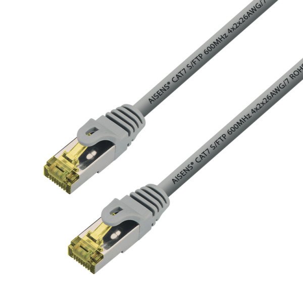 CABLE RED AISENS LATIGUILLO RJ45 LSZH CAT.7 SFTP PIMF 1.0M GRIS