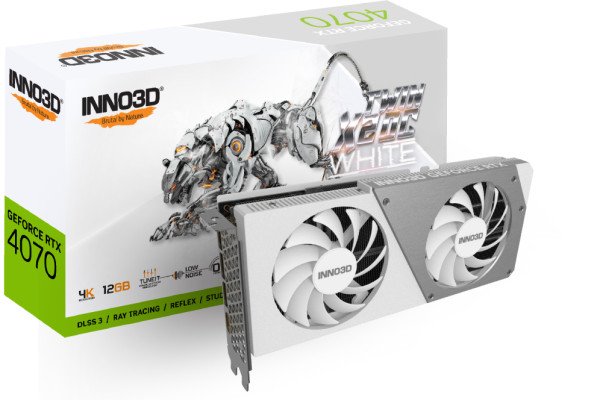 TARJETA GRAFICA INNO3D RTX 4070 TWIN X2 OC 12GB WHITE