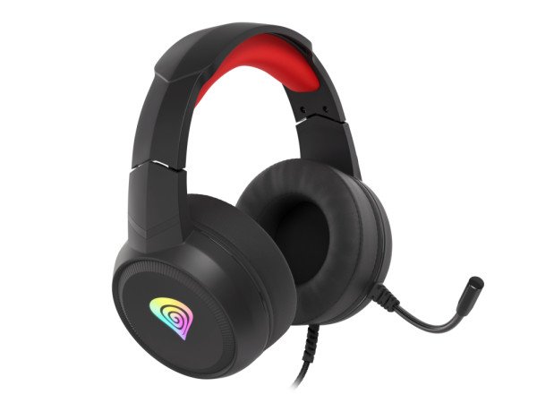 AURICULARES GAMING GENESIS NEON 200 2.0 RGB PC,PS4,XBOX ONE y SWITCH NEGRO-ROJO