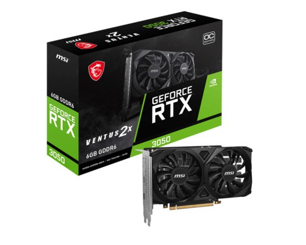 TARJETA GRAFICA MSI RTX GEFORCE 3050 VENTUS 2X 6GB OC