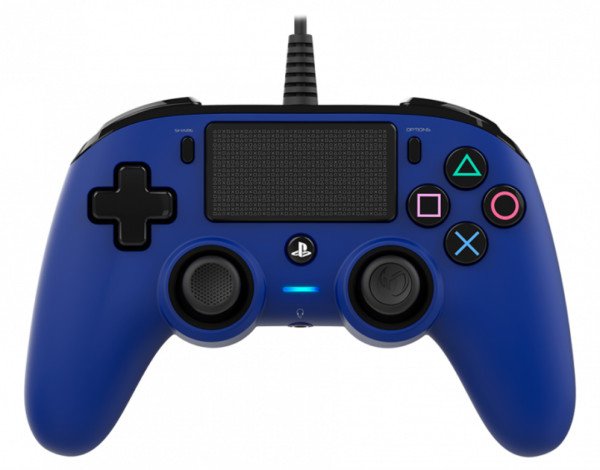 GAMEPAD NACON OFICIAL PS CON CABLE COMPACT AZUL PS4