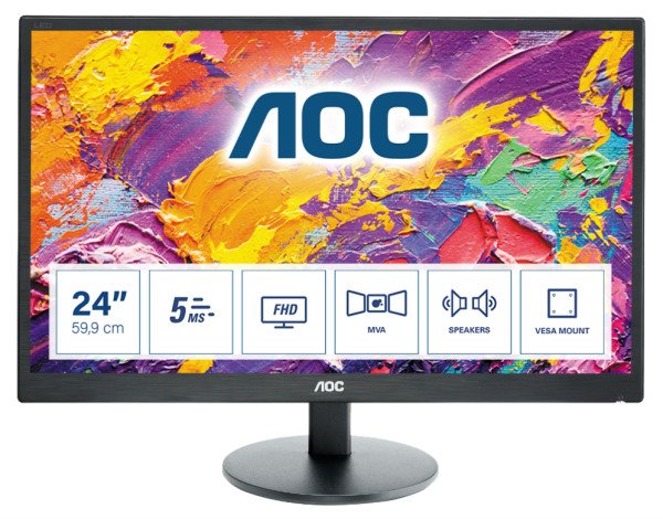 MONITOR AOC M2470SWH 23,6" 1920x1080 5MS HDMI ALTAVOCES NEGRO