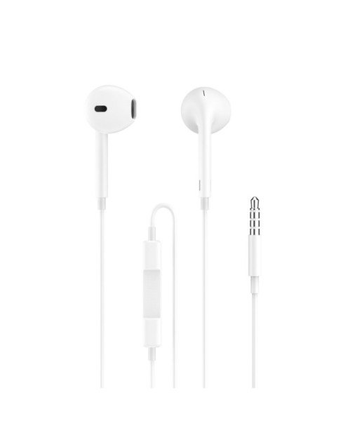 AURICULARES EIGHTT CON MICROFONO AP CONTROL DE VOLUMEN BLANCOS MINI JACK 3,5MM