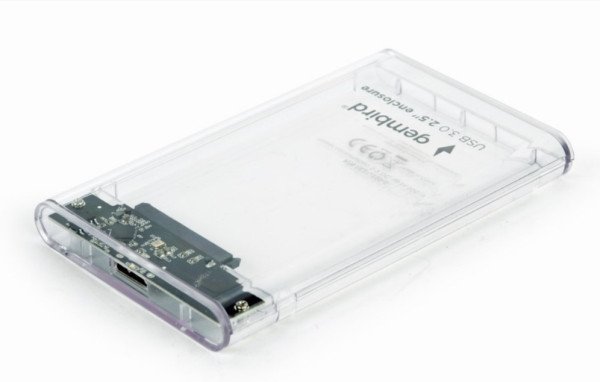 CARCASA DISCO DURO GEMBIRD SATA USB 3.0 2,5" TRANSPARENTE