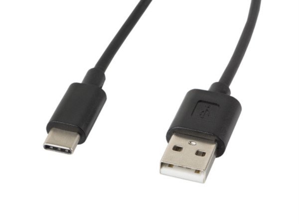 CABLE USB LANBERG 2.0 MACHO/USB C MACHO 1.8M NEGRO