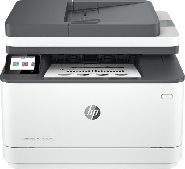 IMPRESORA HP MULTIFUNCION MONOCROMO LASERJET PRO 3102FDN FAX DUPLEX BLANCA