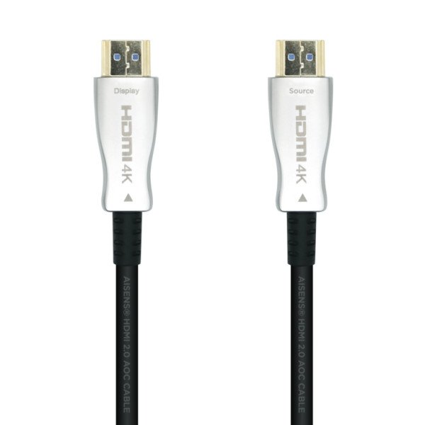 CABLE HDMI AISENS V2.0 OPTICO ACTIVO AOC 4K60HZ M/M 20M NEGRO