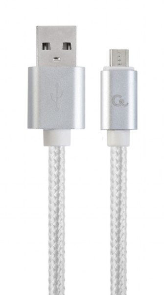 CABLE USB  GEMBIRD TRENZADO ALGODÓN CONECTORES METÁLICOS, 1,8 M
