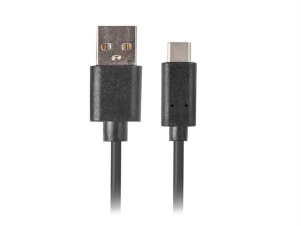 CABLE USB LANBERG 2.0 MACHO/USB C MACHO QUICK CHARGE 3.0 1M NEGRO