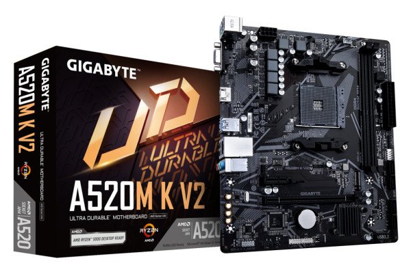 PLACA BASE GIGABYTE A520M K V2 AM4 MATX 2XDDR4