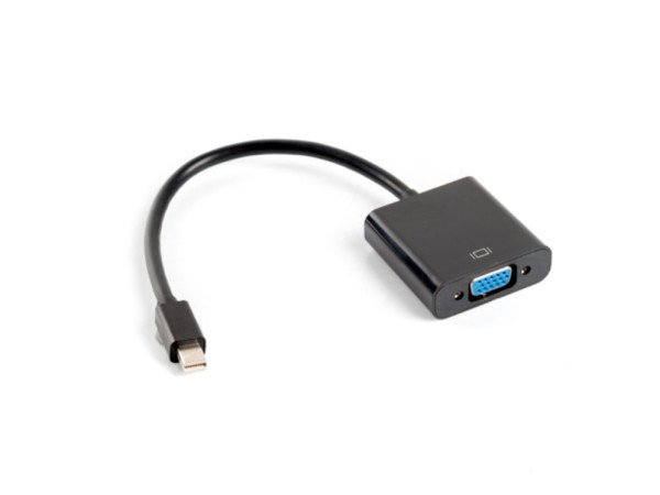 ADAPTADOR LANBERG MINIDISPLAYPORT MACHO/VGA HEMBRA 20CM NEGRO