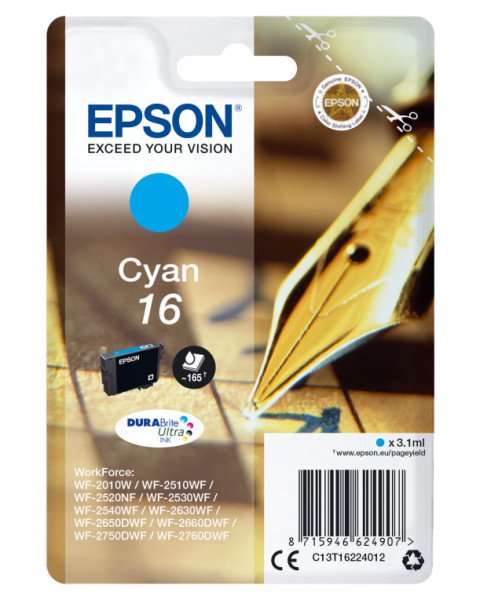 TINTA EPSON DURABRITE 16 CIAN WF2010W 2510WF 2520NF 2530WF 2540WF