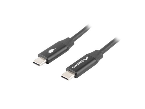 CABLE LANBERG USB C MACHO/MACHO 0.5M QUICK CHARGE NEGRO
