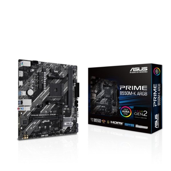 PLACA BASE ASUS PRIME B550M-K ARGB AM4 MATX 4XDDR4
