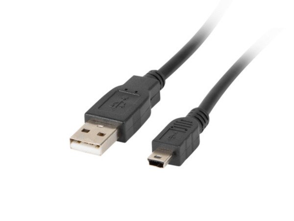 CABLE USB LANBERG 2.0 MACHO/MINI USB MACHO 1.8M NEGRO