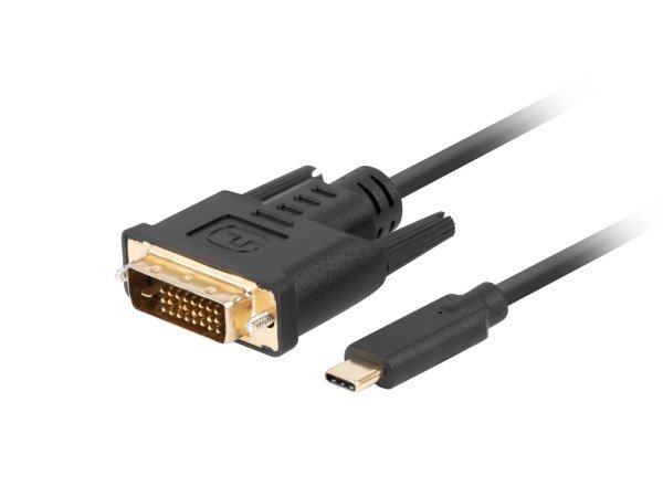 CABLE USB-C A DVI-D (24+1) LANBERG MACHO/MACHO 1.8M NEGRO